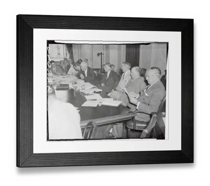 Framed Print : Munitions Committee Sitting at Conference Table Framed Print : Munitions Committee Sitting at Conference Table