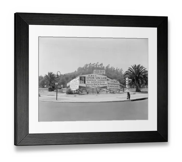 Framed Print : Campaign Billboards for Upton Sinclair Framed Print : Campaign Billboards for Upton Sinclair