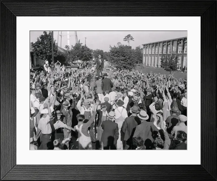 Framed Print : A. W. Hinson Speaking to Workers Framed Print : A. W. Hinson Speaking to Workers