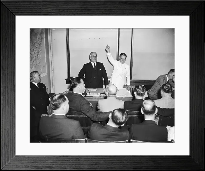 Framed Print : Labor Leaders Speak at Strike Conference Framed Print : Labor Leaders Speak at Strike Conference