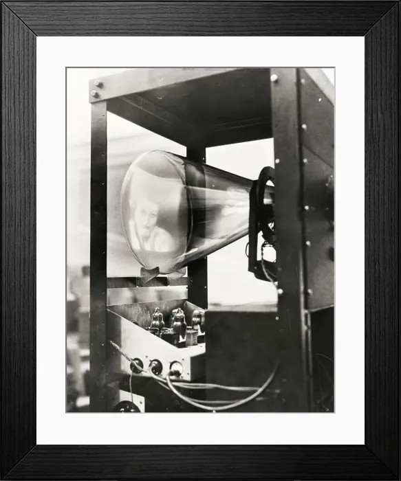 Framed Print : Demonstration of Television Framed Print : Demonstration of Television