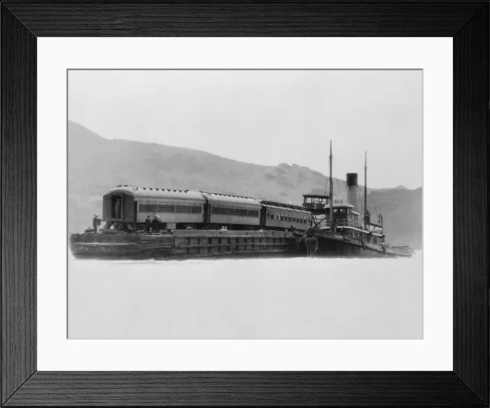 Framed Print : Barge Arriving at Alcatraz Framed Print : Barge Arriving at Alcatraz