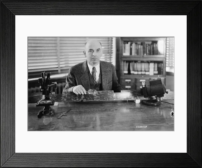 Framed Print : Arthur Koehler with Ladder Rung