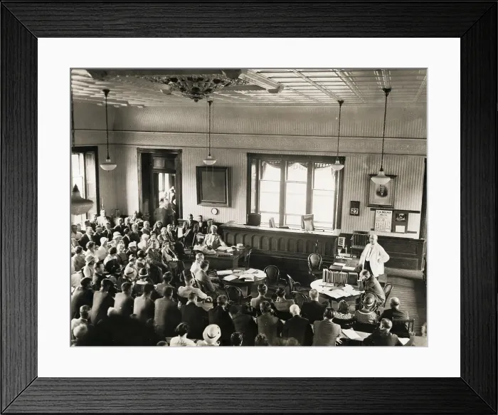 Framed Print : Charles Lindbergh in Courthouse Framed Print : Charles Lindbergh in Courthouse