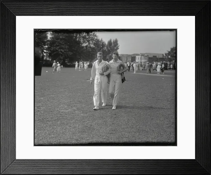 Framed Print : Gene Mako and Donald Budge Walking Framed Print : Gene Mako and Donald Budge Walking