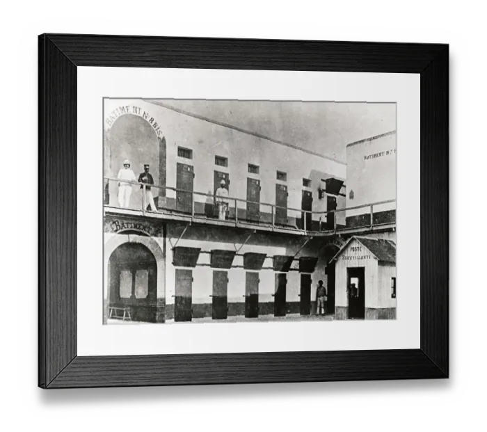 Framed Print : View of Devils Island Main Detention House Framed Print : View of Devils Island Main Detention House