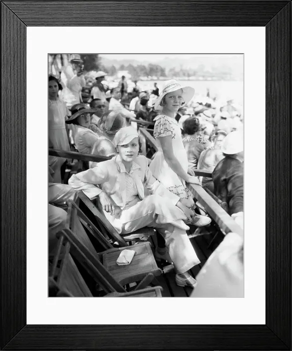 Framed Print : Marlene Dietrich And Daughter At Polo Ma Framed Print : Marlene Dietrich And Daughter At Polo Ma