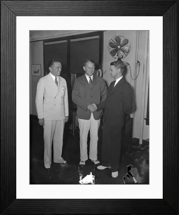 Framed Print : Melvin Purvis with J. Edgar Hoover Framed Print : Melvin Purvis with J. Edgar Hoover