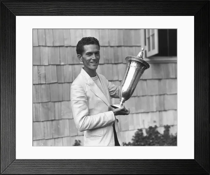 Framed Print : Man Shown with Golfing Trophy Framed Print : Man Shown with Golfing Trophy