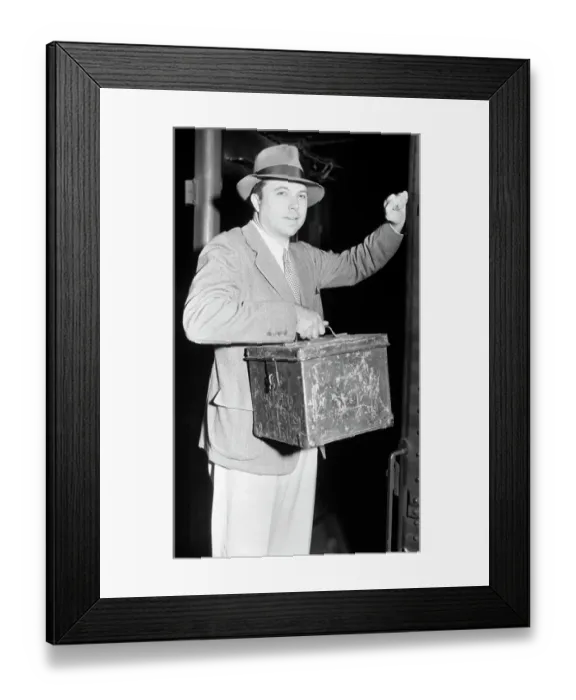 Framed Print : King Vidor Holding A Valise Framed Print : King Vidor Holding A Valise