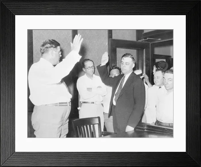 Framed Print : Samuel P. Cowley Being Sworn In Framed Print : Samuel P. Cowley Being Sworn In