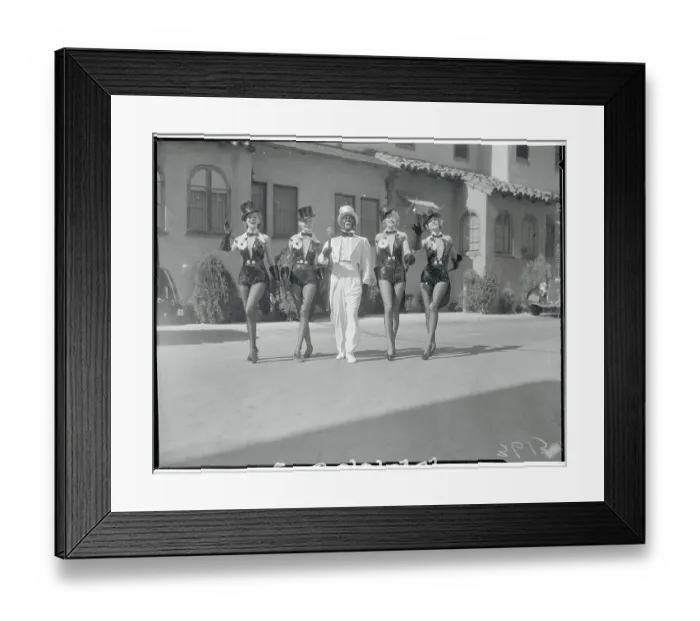 Framed Print : Lucille Ball With Eddie Cantor and Girls Posing in Costumes Framed Print : Lucille Ball With Eddie Cantor and Girls Posing in Costumes