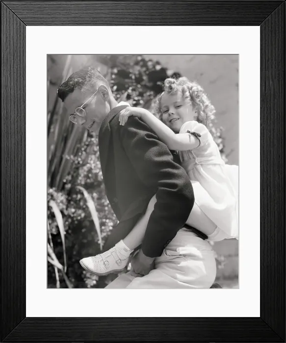 Framed Print : Shirley Temple Getting a Piggy-Back Ride Framed Print : Shirley Temple Getting a Piggy-Back Ride