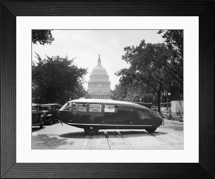 Framed Print : The Dymaxion Automobile