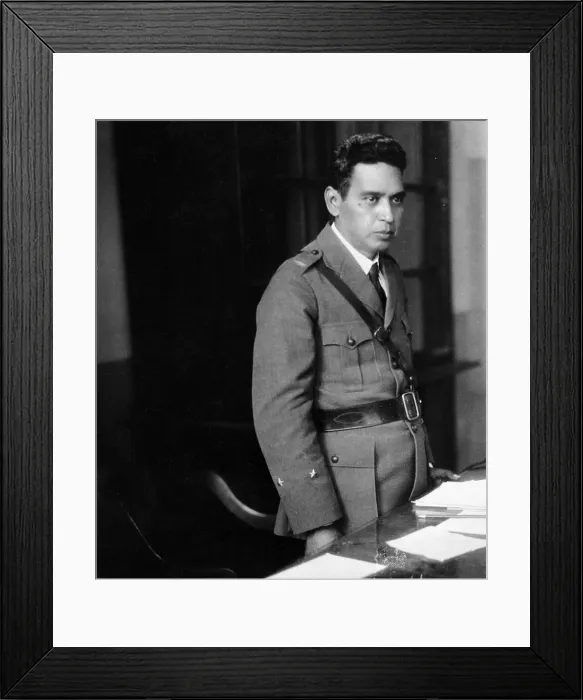 Framed Print : General Maxmiliano Hernandez Martinez Standing at Table Framed Print : General Maxmiliano Hernandez Martinez Standing at Table