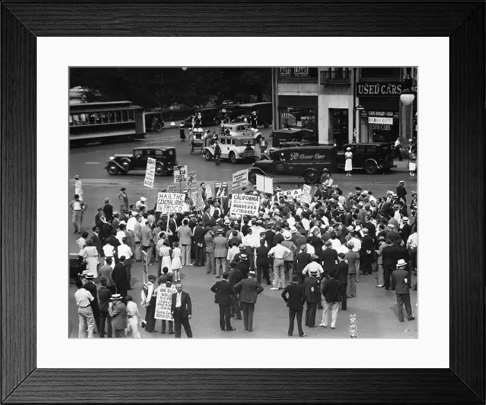 Framed Print : Anti-Strikebreaker Demonstrations Framed Print : Anti-Strikebreaker Demonstrations
