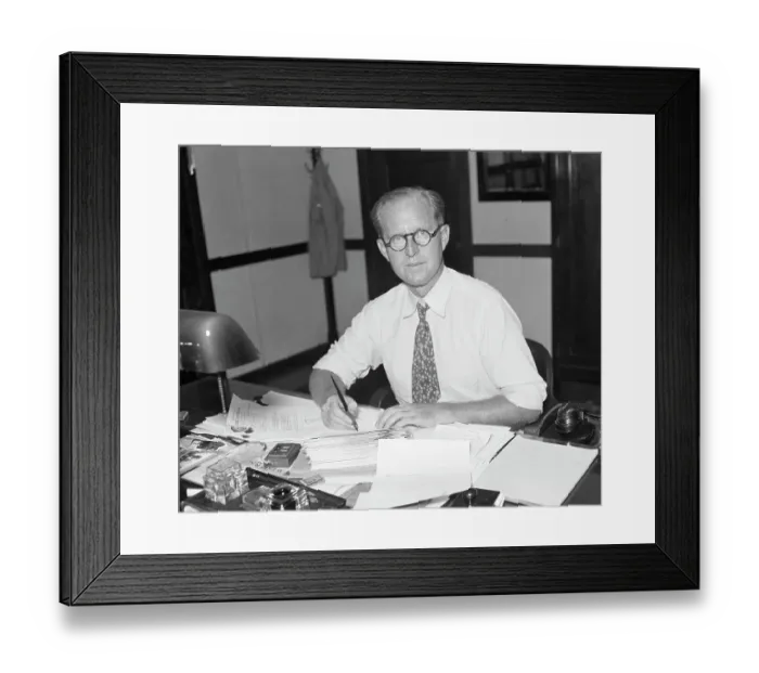 Framed Print : Joseph P.Kennedy Seated At His Desk Framed Print : Joseph P.Kennedy Seated At His Desk