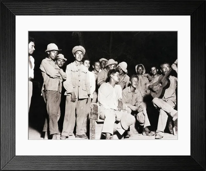 Framed Print : Paraguayan Soldiers Enjoy Musical Break Framed Print : Paraguayan Soldiers Enjoy Musical Break