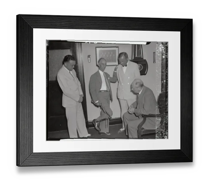 Framed Print : Man Demonstrating Prison Appliance Framed Print : Man Demonstrating Prison Appliance