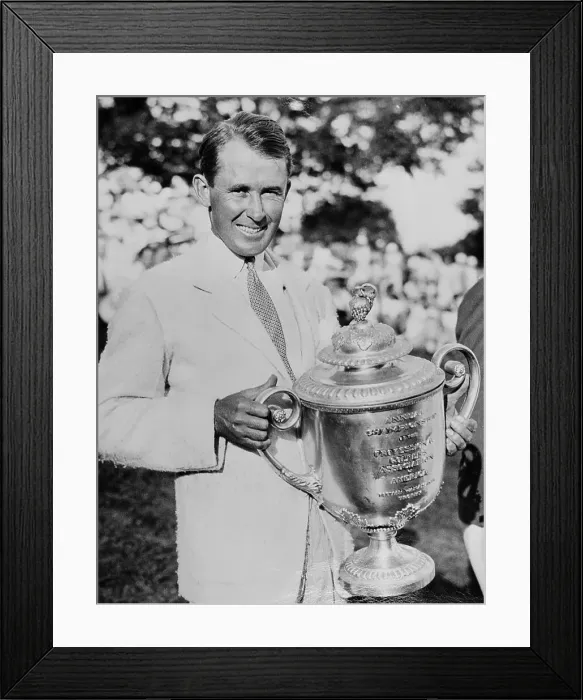 Framed Print : Paul Runyan Holding Trophy Framed Print : Paul Runyan Holding Trophy