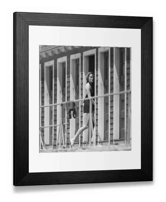Framed Print : Doris Duke About To Enter Her Bathhouse Framed Print : Doris Duke About To Enter Her Bathhouse