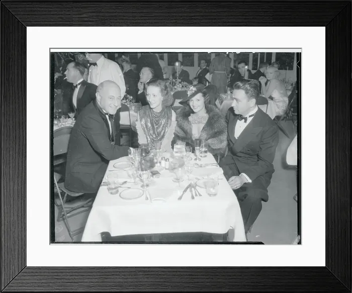 Framed Print : Cecil B. Demille and Friends at Dinner Table Framed Print : Cecil B. Demille and Friends at Dinner Table