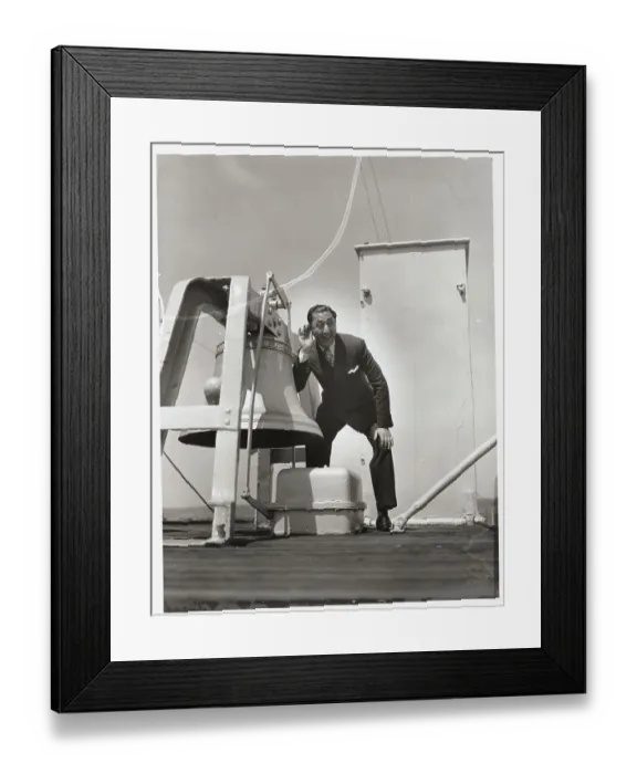 Framed Print : Benny Rubin Listening to Bell Framed Print : Benny Rubin Listening to Bell