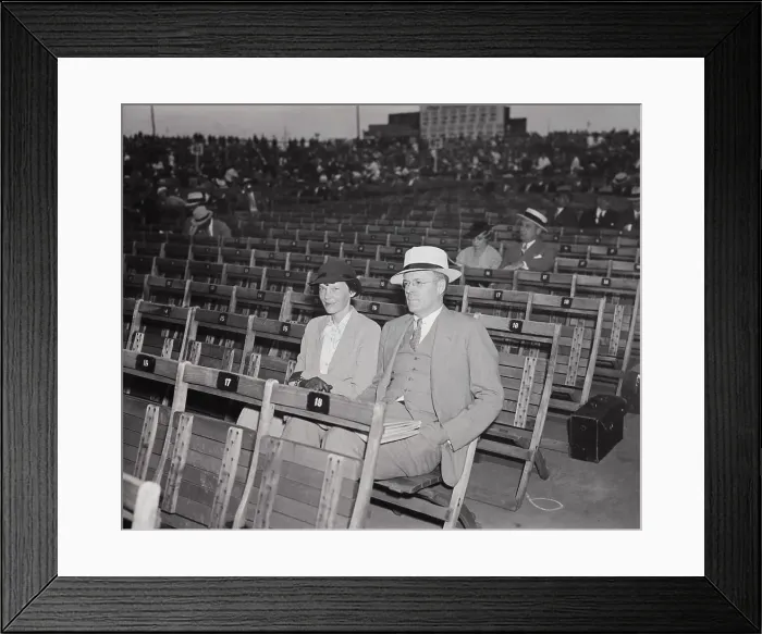 Framed Print : Amelia Earhart and George Putnam Watching Bout Framed Print : Amelia Earhart and George Putnam Watching Bout