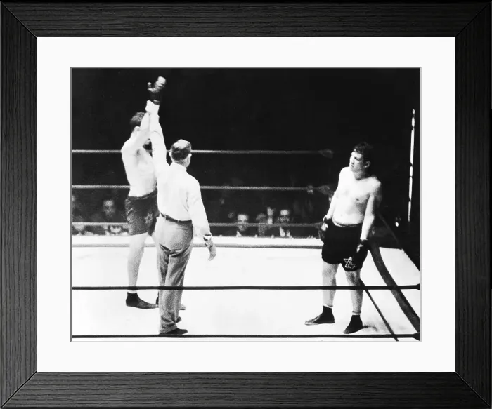 Framed Print : Art Lasky Wins Boxing Match Against Kingfish Levinsky Framed Print : Art Lasky Wins Boxing Match Against Kingfish Levinsky