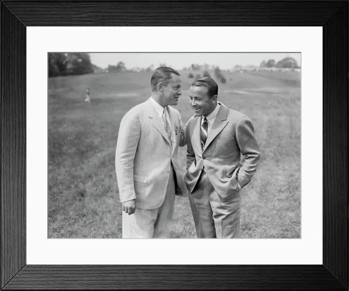 Framed Print : Bobby Jones Chatting with Gene Sarazen Framed Print : Bobby Jones Chatting with Gene Sarazen