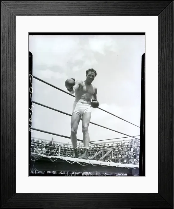 Framed Print : Max Baer @ Side Of Ring; Training For Fi Framed Print : Max Baer @ Side Of Ring; Training For Fi