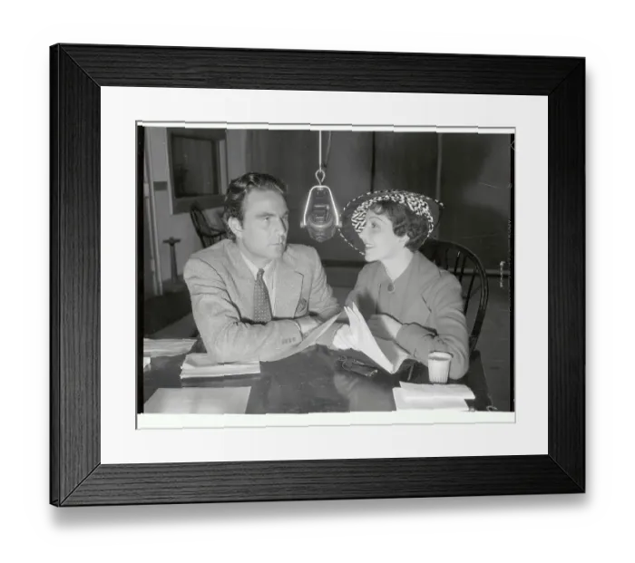 Framed Print : Claudette Colbert with Harry Wilcosan Framed Print : Claudette Colbert with Harry Wilcosan