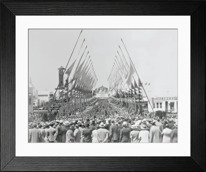Framed Print : Crowd Observing Parade Framed Print : Crowd Observing Parade