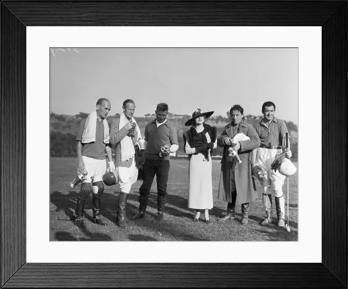 Framed Print : Carole Lombard Gives Actors Polo Trophy Framed Print : Carole Lombard Gives Actors Polo Trophy
