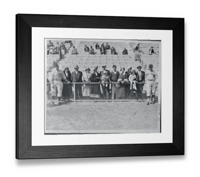 Framed Print : Portrait of DiMaggio Family at Stadium Framed Print : Portrait of DiMaggio Family at Stadium
