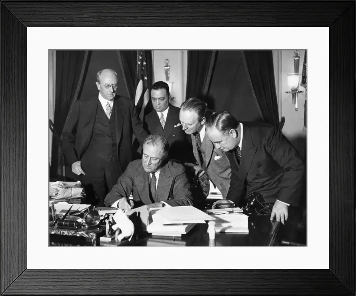 Framed Print : FDR and J. Edgar Hoover Framed Print : FDR and J. Edgar Hoover