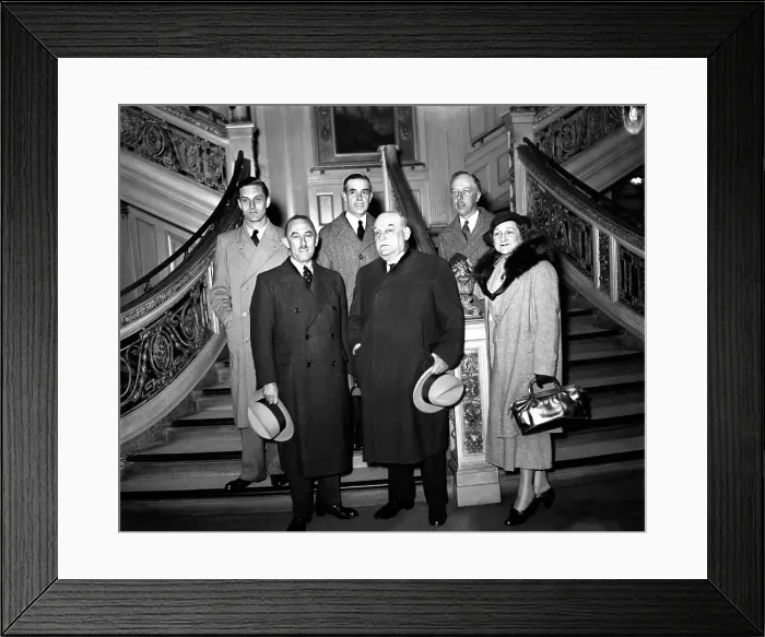 Framed Print : Arrive to Tell Roosevelt of Belgium's New King Framed Print : Arrive to Tell Roosevelt of Belgium's New King