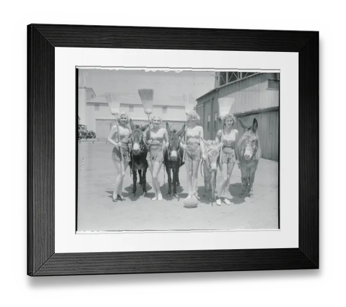 Framed Print : Performer Lucille Ball and Teammates Posing for Camera Framed Print : Performer Lucille Ball and Teammates Posing for Camera