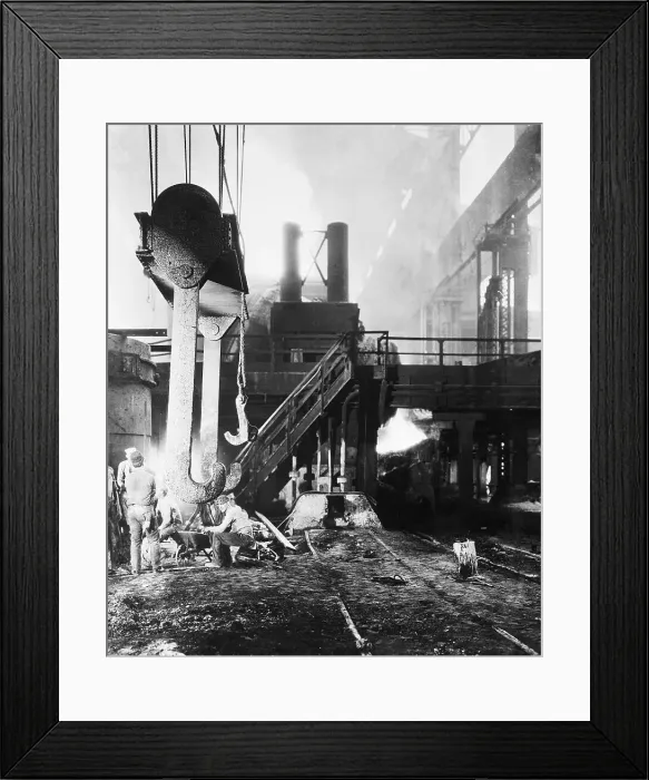 Framed Print : Interior Of The Ensley Steel Mills, Al Framed Print : Interior Of The Ensley Steel Mills, Al