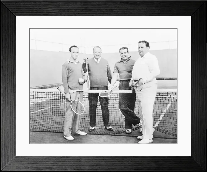Framed Print : William Randolph Hearst Sr. and Sons on Tennis Court Framed Print : William Randolph Hearst Sr. and Sons on Tennis Court