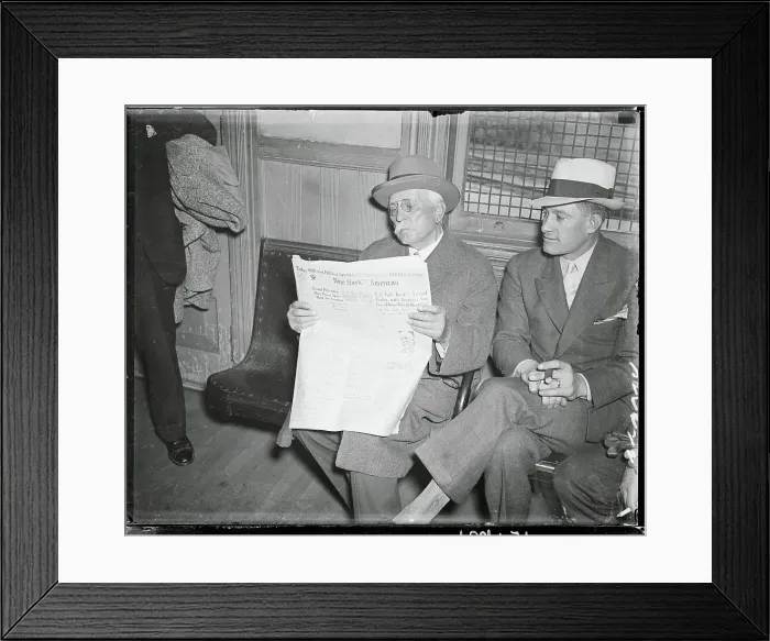 Framed Print : Samuel Insull Reading Paper Framed Print : Samuel Insull Reading Paper
