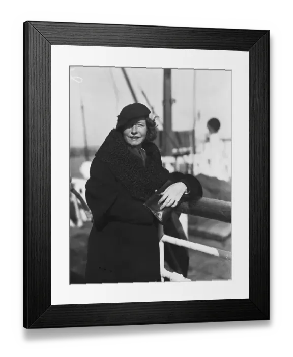 Framed Print : Poetess Edna Millay On Ship Framed Print : Poetess Edna Millay On Ship