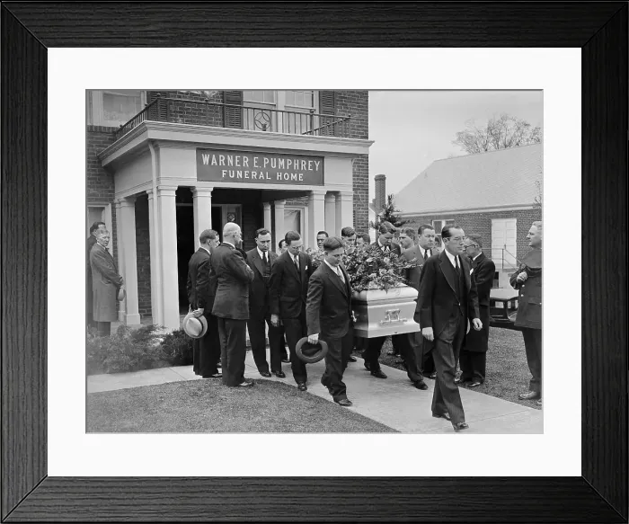 Framed Print : Funeral of Willis Carter Baum