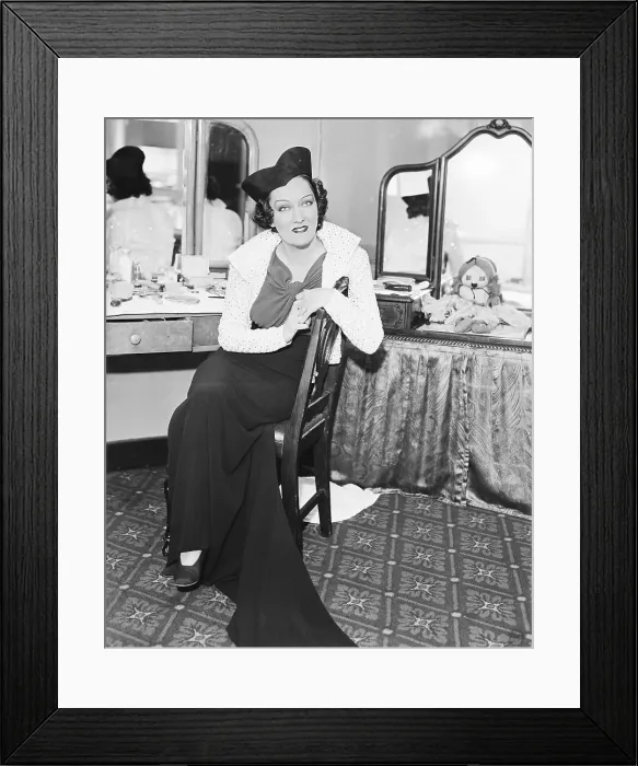 Framed Print : Actress Gloria Swanson in Dressing Room Framed Print : Actress Gloria Swanson in Dressing Room