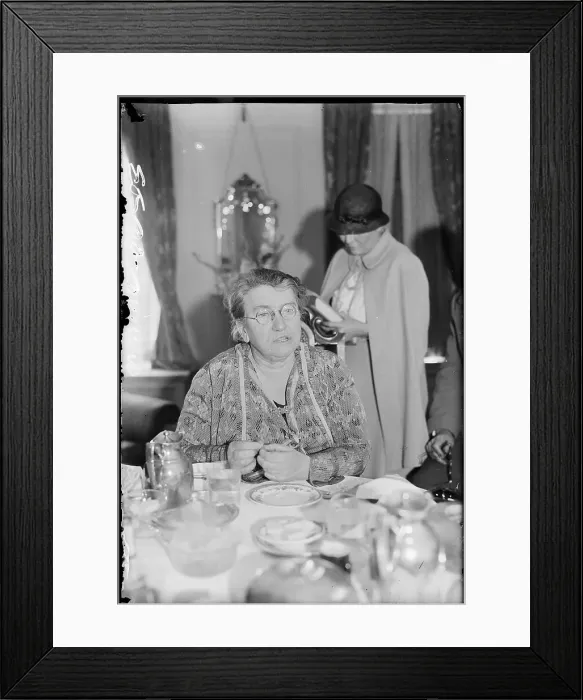 Framed Print : Emma Goldman Seated at Table Framed Print : Emma Goldman Seated at Table