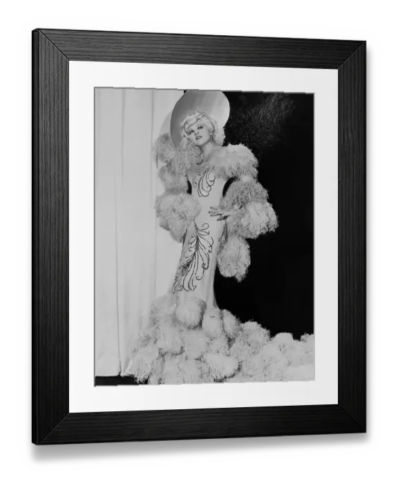 Framed Print : Mae West Posing in a Gown Framed Print : Mae West Posing in a Gown