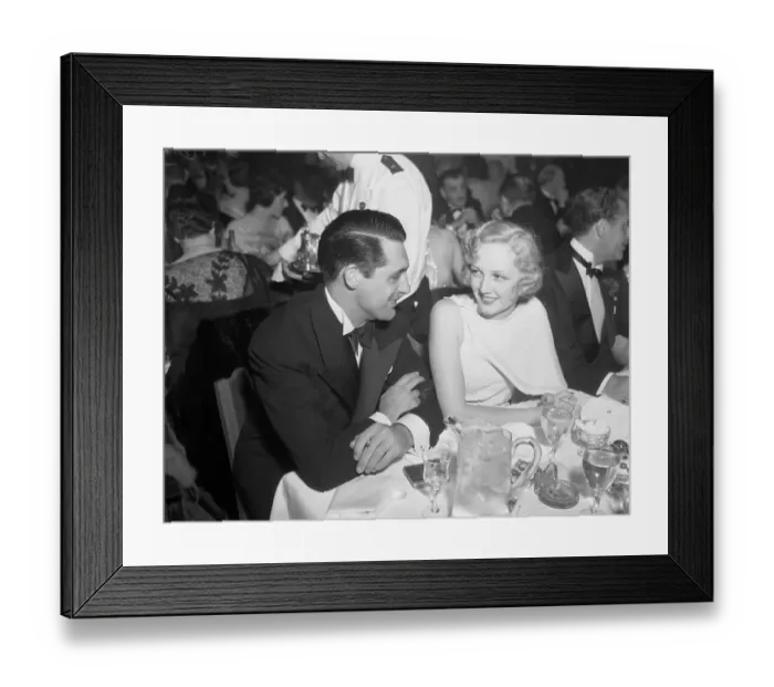 Framed Print : Mr. and Mrs. Cary Grant at Dinner Framed Print : Mr. and Mrs. Cary Grant at Dinner