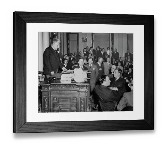 Framed Print : Portrait of Albert Einstein Addressing Assembly Framed Print : Portrait of Albert Einstein Addressing Assembly