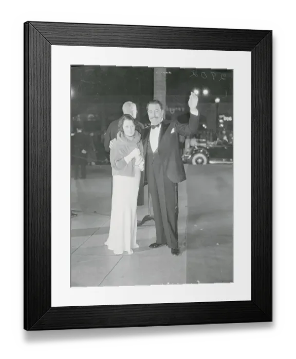 Framed Print : Mr. and Mrs. Oland Charlie Chan in the Flesh for Hollywood Opening Framed Print : Mr. and Mrs. Oland Charlie Chan in the Flesh for Hollywood Opening