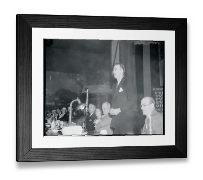 Framed Print : Howard Scott Addressing Crowd Framed Print : Howard Scott Addressing Crowd
